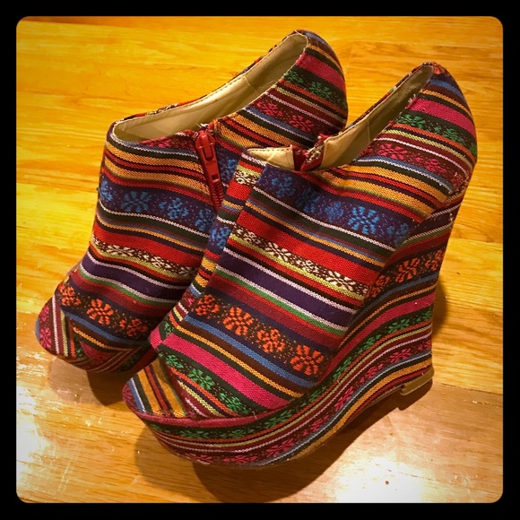 Free People Shoes - Himalayan Design Wedges