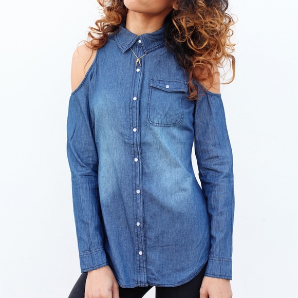 Tops - Denim Button Up Top