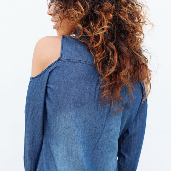 Denim Button Up Top - Picture 4 of 4
