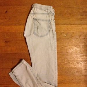 Topman Bleach Stretch Skinny Jeans