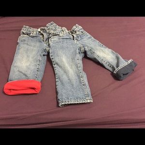 Old Navy fleece jeans size 2T LOTS