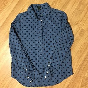 J. Crew polka dot top