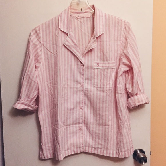 Victoria Secret Pink striped pajama top