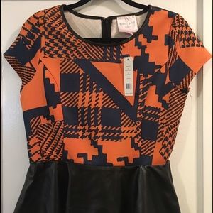 Romeo and Juliet Couture Leather Poplin Top