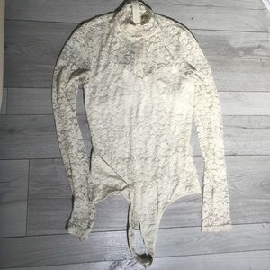 Guess lace body suit, cut out in the back