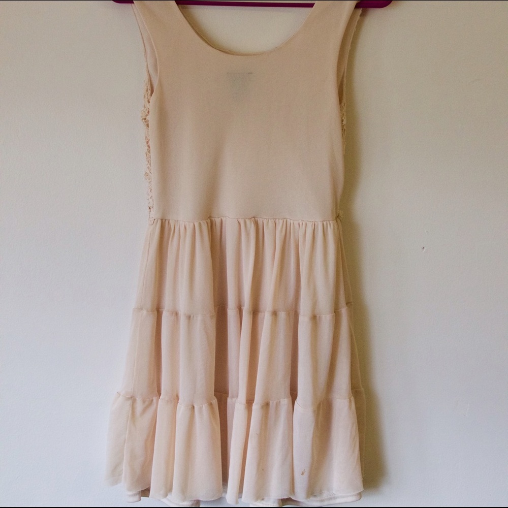 Adorable boho cream lace&chiffon dress! - Picture 4 of 4