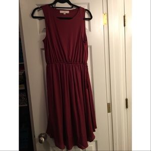 NWT LOFT "mixed media" tassel midi dress.