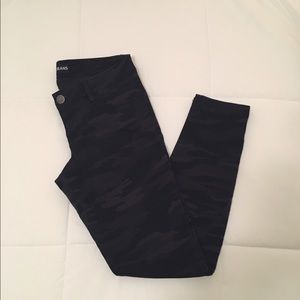 Express Camo Print Skinny Ankle Jeans
