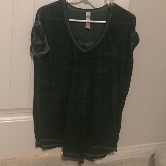 Free People hunter green tee