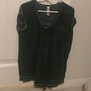 Free People hunter green tee