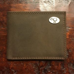 Bi-fold leather wallet Palmetto Tree & Moon