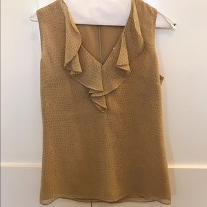 Banana republic honey yellow sleeveless blouse