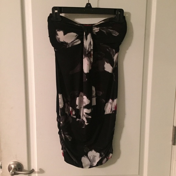 Black Floral Mini Dress