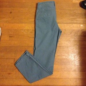 Blue slim straight chinos