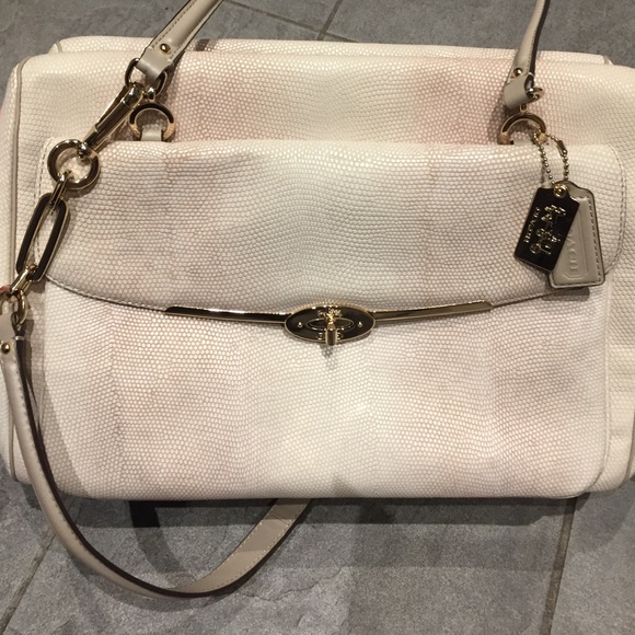 COACH MADISON EMBOSSED LIZARD LARGE MADELINE - Picture 2 of 4