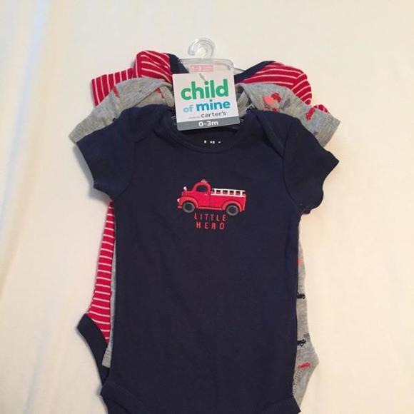 Brand new carter onesies firefighter