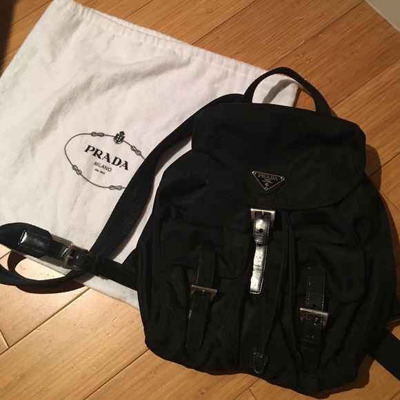 **Sold** Authentic Prada black vela backpack