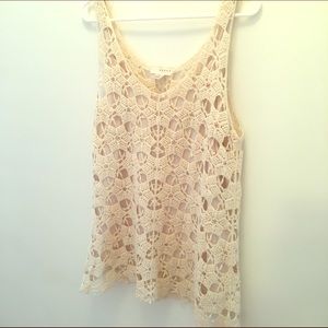 Woven tank with cami