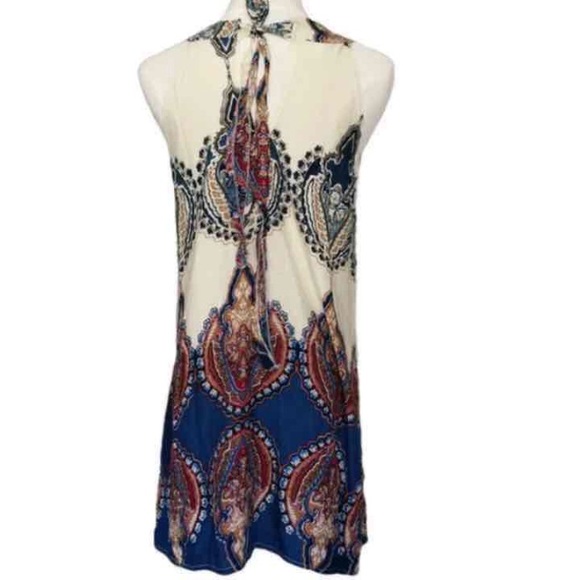 CLEARANCE Boho bohemian chic printed dress halter - Picture 4 of 4