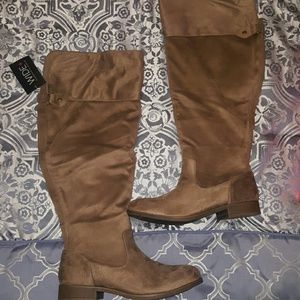 BRAND NEW w/tags and box! Suede/velvet OTK Boots!