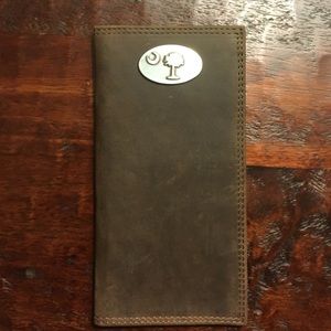 Palmetto Tree and moon leather wallet