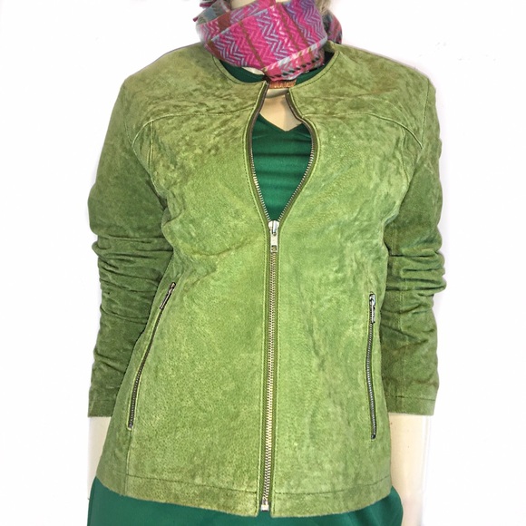 Large Mark Alan Green Suede Jacket