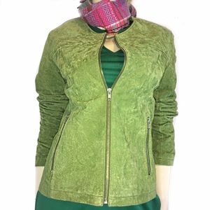 Large Mark Alan Green Suede Jacket