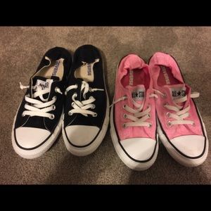 Two Pair Converse Sneakers