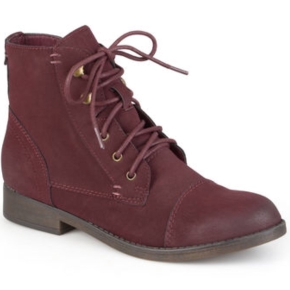 Steve Madden Shoes - Maroon Lace-Up Bootie