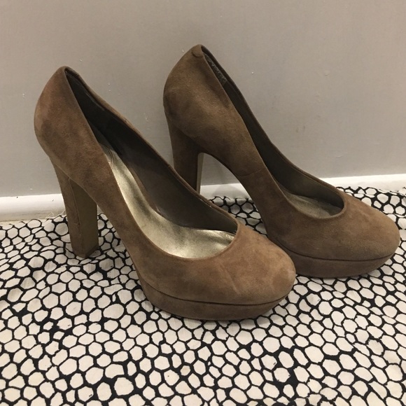 Jessica Simpson Suede Tan Heels