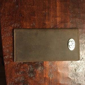 Clemson leather wallet