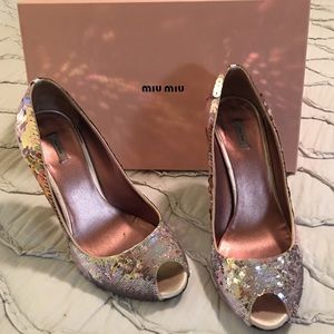 Stunning Miu Miu sequin high heel