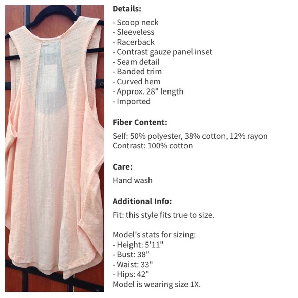 NEW! H by Bordeau knit and woven skin tank - Picture 3 of 3