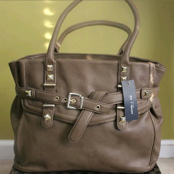 Olivia + Joy Truffle Brown Shoulder Bag