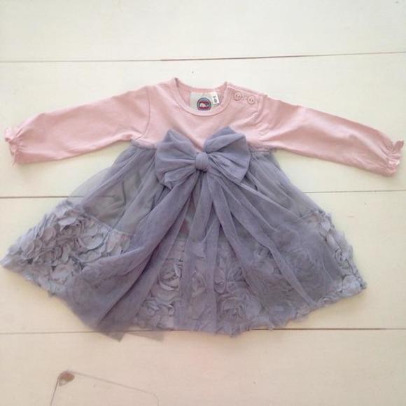 🌸Like New - Soft-Pink and Gray Ruffled Dress with Beautiful Details!🌸