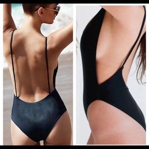 Black One Piece Swim • Size S/M