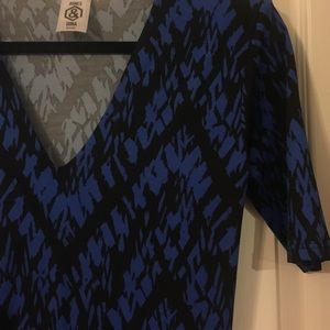 Blue & black maxi dress