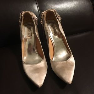 Badgley Mischka Satin Pump with Bows
