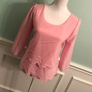 Pink scalloped top