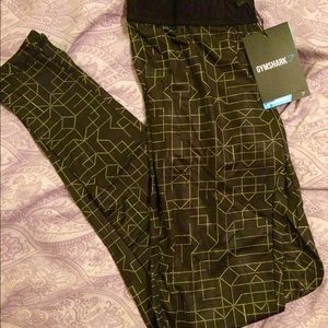 NWT! Gymshark neon green/yellow leggings