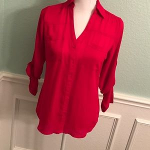 Red Express button down