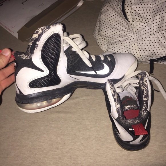 White and black Lebron 9s worn a few times