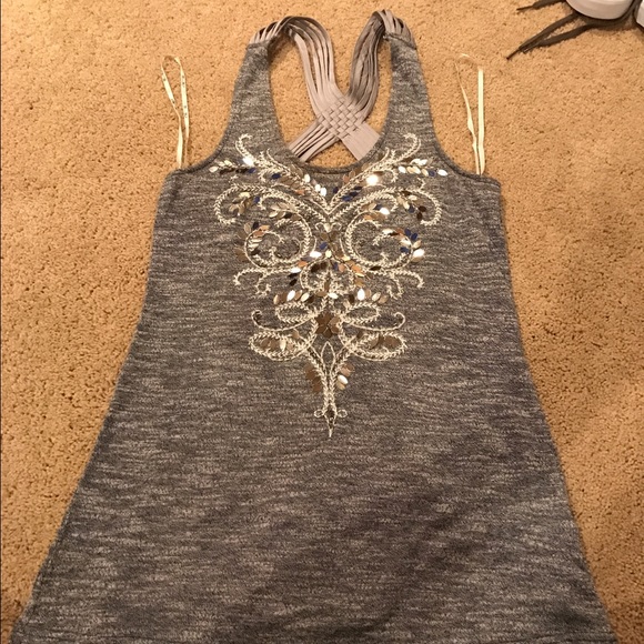 Miss Me razer back tank top
