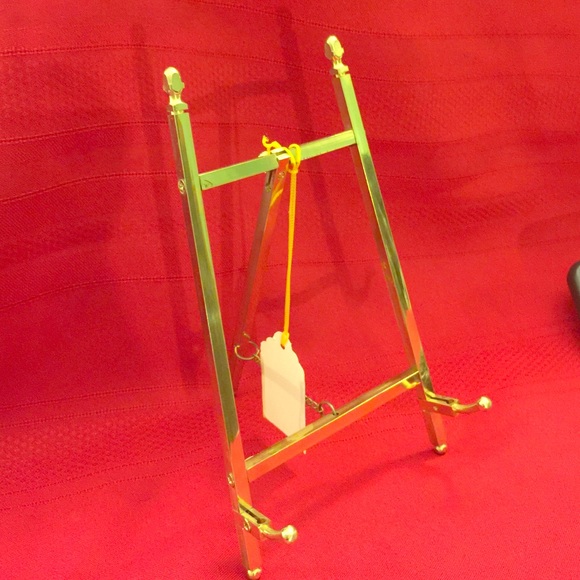 MTC art vintage brass 8" picture easel gold brass