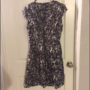 Grey, black, and blue H&M zip front dress