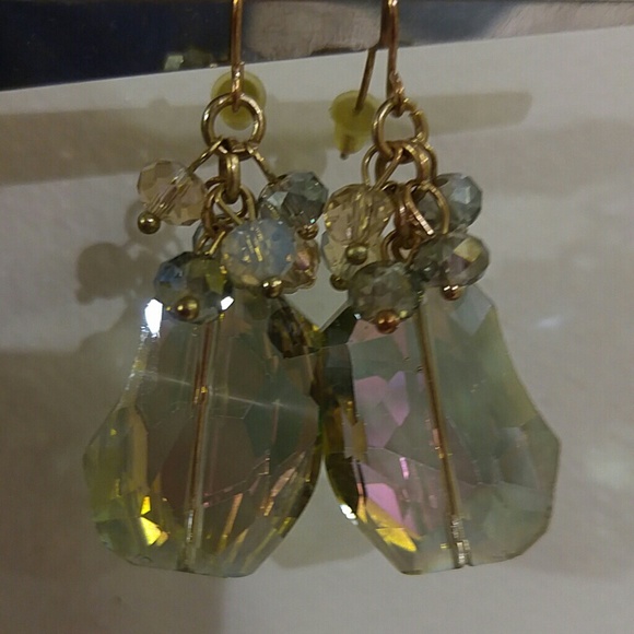 Unk Jewelry - Iridescent Hanging Earrings