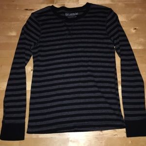Men's striped thermal top