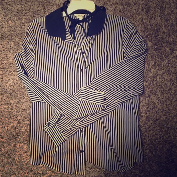 Striped Navy Blouse