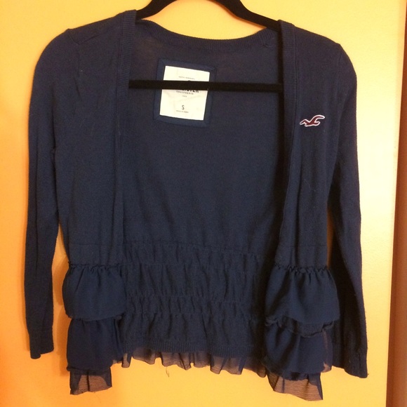 navy hollister cardigan! - Picture 1 of 2