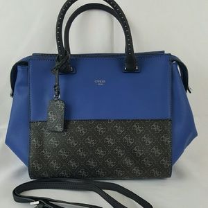 Guess Hailey Quatro G logo print Box satchel